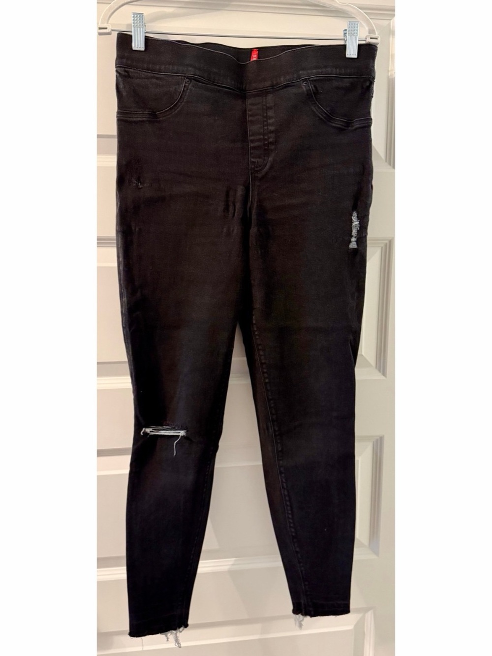 SPANX Distressed Skinny Jeans Black Large
